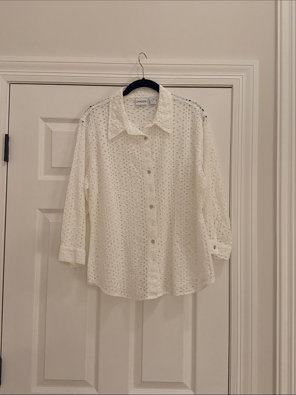 Chicos Eyelet Top
